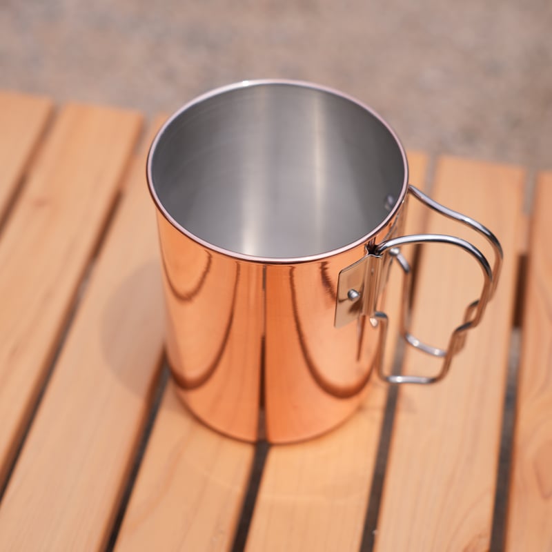 銅製マグカップと鍋のセットキャンプ用 CAMPSWAMP × kassai.銅製クッカーマグカップ - Copper Cooker