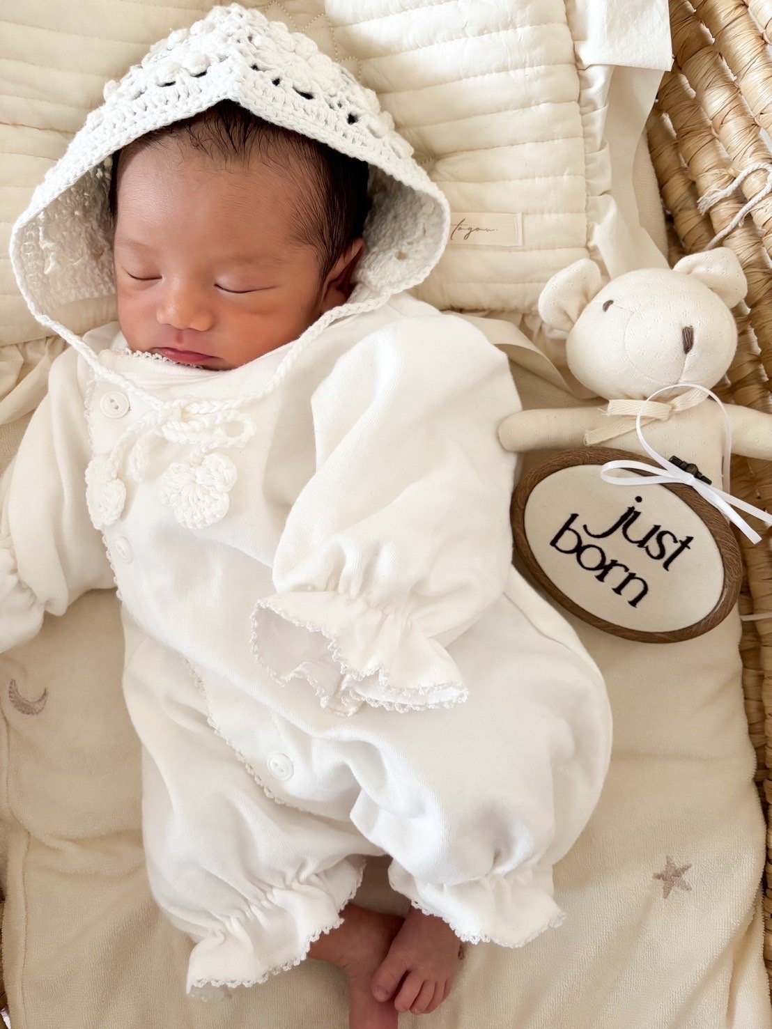 【未使用】monbebe glorysuit ボンネット セット ベビー・キッズ 【未使用】monbebe glorysuit ボンネット セット