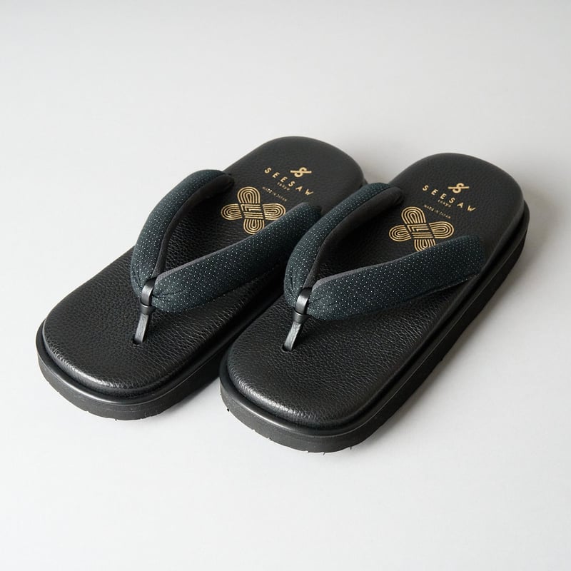 see saw レザー雪駄 サン駄 浴衣 雪駄