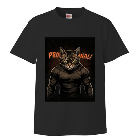 プロが格闘家だった頃のアメコミ風ハイクオリティTシャツ[ロゴ無し]