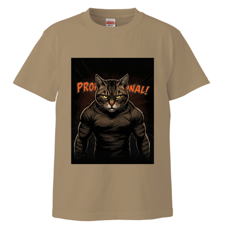 プロが格闘家だった頃のアメコミ風ハイクオリティTシャツ[ロゴ無し]