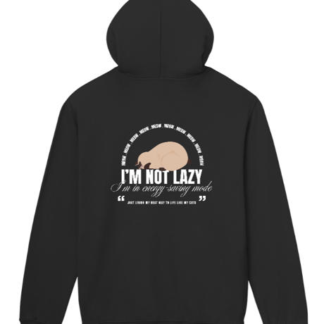 怠けてないよ？ぼくだいず軽量ジップアップパーカー（バックプリント）