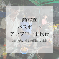 顔写真JPEG、パスポートアップロードPDF代行（3日以内、空き時間にて対応）