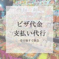 ビザ代金支払い代行（受付後すぐ緊急）