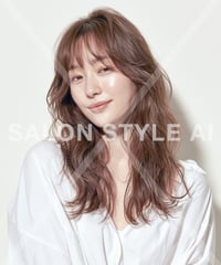 【1オーナー限定】　韓国風ウルフパーマダークグレージュAIサロンスタイル画像　HBA29