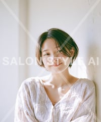 【1オーナー限定】　ひし形ボブ小顔へアオリーブブラウンAIサロンスタイル画像　HBB17