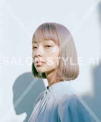 【1オーナー限定】 　ミルクティーベージュハッシュカットボブAIサロンスタイル画像　HBC11