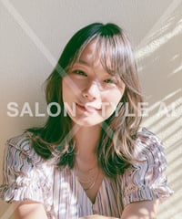 【1オーナー限定】　フレンチバングくびれミディアムAIサロンスタイル画像　HBA25