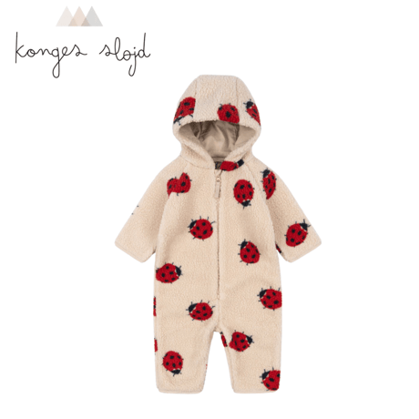 【 Konges sløjd 】 ※訳あり JODY TEDDY ONESIE GRS / LADYBUG SAND