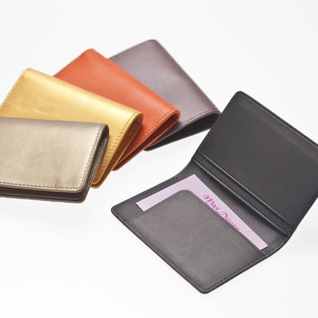【閉店セール・定価4290円→2090円】Teo（テオ）本革マチあり名刺入れ・スムースレザー【11cm x 7.5cm x 2cm】