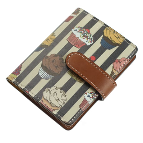 【閉店セール・定価4950円→2650円】COCORONE DEPARTMENT コラボ カードケース レザープリント 牛本革
