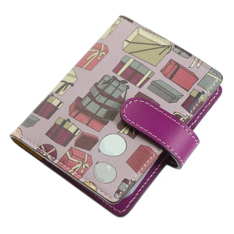 【閉店セール・定価4950円→2650円】COCORONE DEPARTMENT コラボ カードケース レザープリント 牛本革