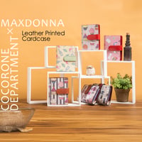 【閉店セール・定価4950円→2650円】COCORONE DEPARTMENT コラボ カードケース レザープリント 牛本革