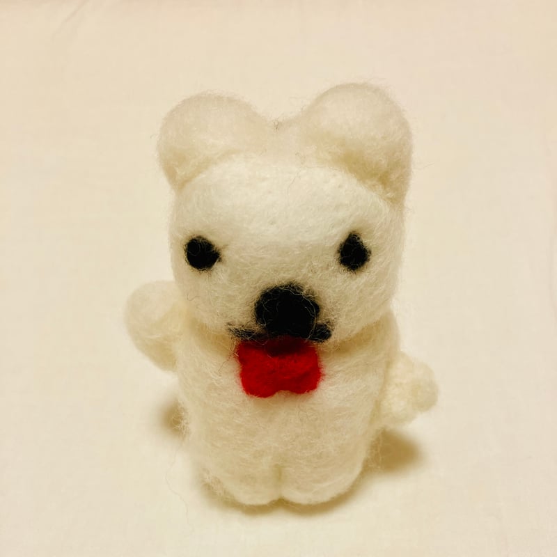 かえるポンチョくまちゃん　（ブルー）　羊毛フェルト かえるポンチョくまちゃん （ブルー） 羊毛フェルト メンバー