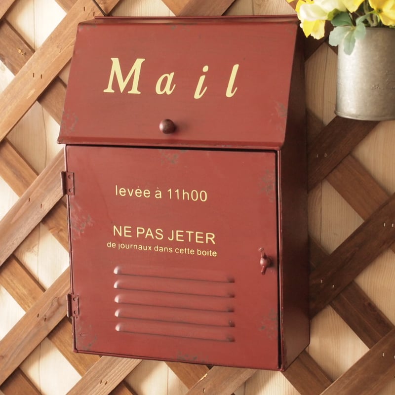 〈未使用〉おしゃれ♪メールボックス 郵便受け ポスト ローズ 郵便ポスト おしゃれ 郵便受け ローズ メールボックス 郵便受け 不二