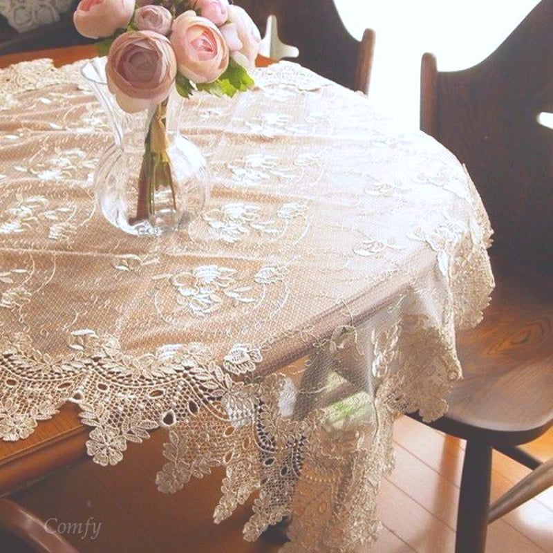 フランス　アンティーク　ヴィンテージ　ギュピールレース　テーブルクロス セール！30％OFF！！アンティークレース風 ギュピールレース
