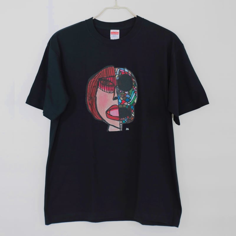 かお｜半袖 Tシャツ｜ブラック｜by 麟-ﾘﾝ- | 「 .poco 」