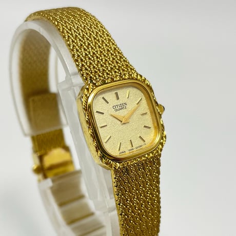 【CITIZEN】シチズン レディース腕時計 ゴールドカラー クォーツ 2200-159250【電池交換済】