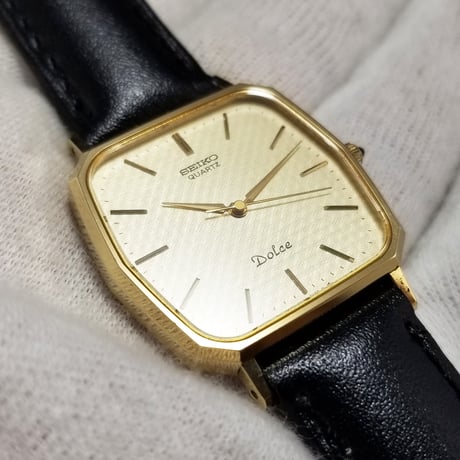 【SEIKO】セイコー ドルチェ クォーツ 7731-5120 稼働 付属品あり ゴールド文字盤