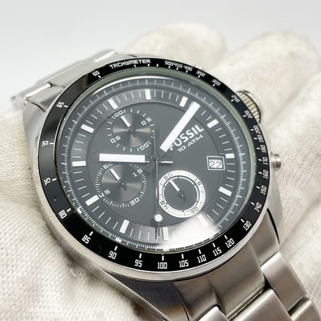【FOSSIL】フォッシル 腕時計 クォーツ クロノ CH-2600 稼働【電池交換済】