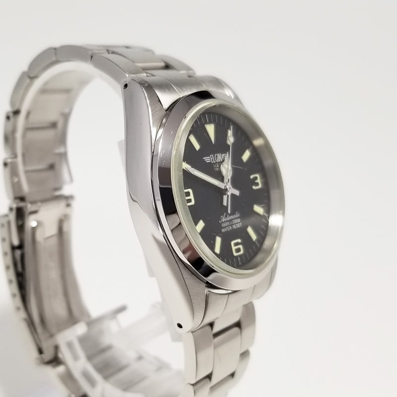 ELGIN】エルジン メンズ腕時計 自動巻 FK-521-A 黒文字盤 | ブランド