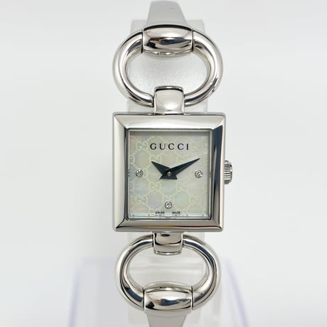 【GUCCI】GUCCI グッチ レディース腕時計 トルナヴォーニ シェル クォーツ 120 稼働 美品【電池交換済】