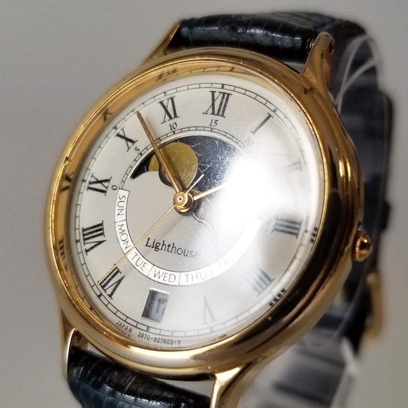 CITIZEN レーシングタイマー デジアナ　シチズン ライトハウス　腕時計 CITIZEN ライトハウス コンビモデル クォーツ 電池交換済 腕時計