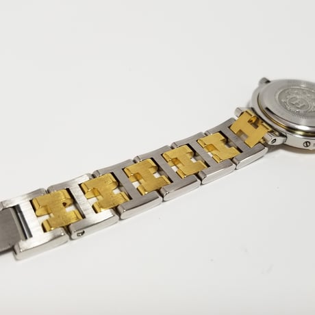 【HERMES】エルメス 腕時計 クリッパー クォーツ 稼働品 デイト 白文字盤
