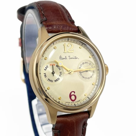 【Paul Smith】ポールスミス 腕時計 クォーツ 6325-S087333 デイデイト 稼働 ボーイズサイズ【電池交換済】