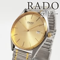 【RADO】ラドー  腕時計 クォーツ デイト ゴールド文字盤 稼働 113.9001.4【電池交換済】