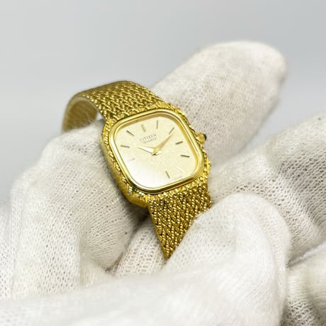 【CITIZEN】シチズン レディース腕時計 ゴールドカラー クォーツ 2200-159250【電池交換済】