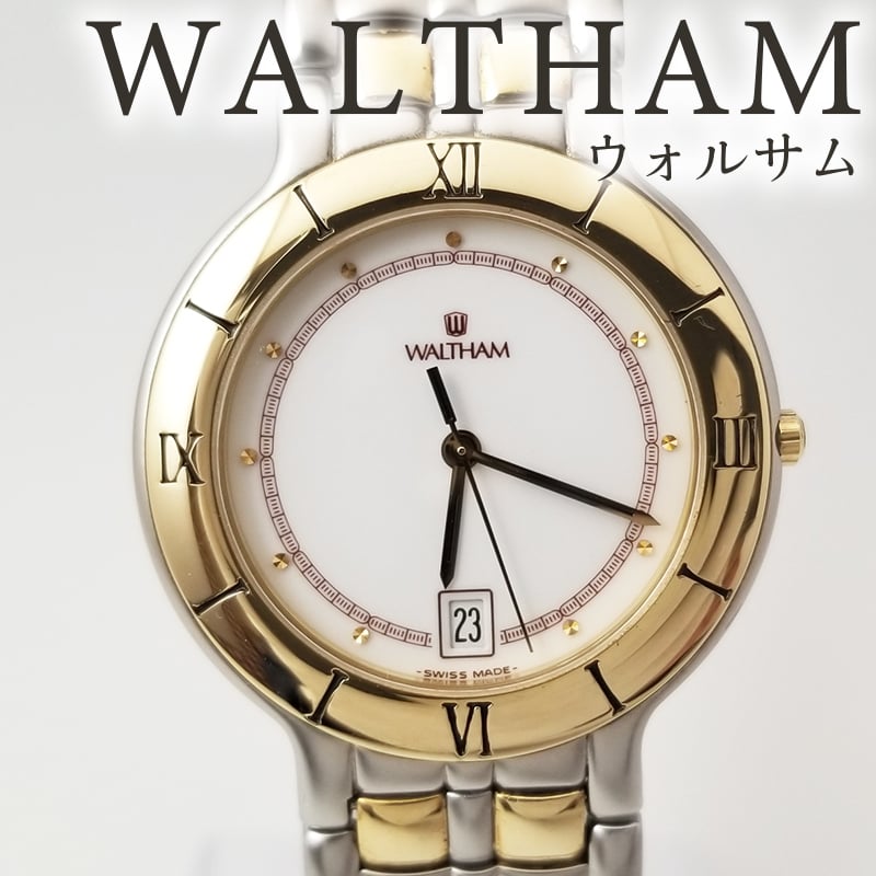 WALTHAM】ウォルサム メンズ腕時計 アナログ クオーツ 63340.25 稼働品