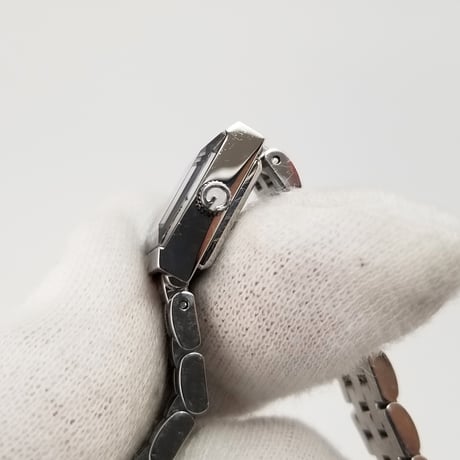【GUCCI】グッチ 腕時計 Gフレーム クォーツ 128.5 スクエア【電池交換済】