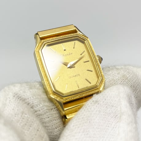 【ORIENT】オリエント レディース腕時計 シャンドール Chandor ゴールドカラー クォーツ A00402-40 稼働 14K BASE METAL【電池交換済】