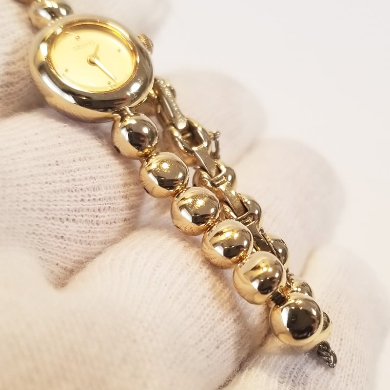 SEIKO セイコー レディース腕時計 ゴールド クォーツ 1E20-0070 不動
