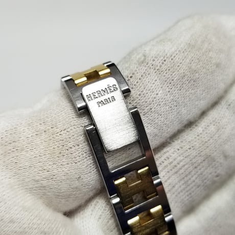 【HERMES】エルメス レディース腕時計 クリッパー アイボリー文字盤 クォーツ 希少サイズ 腕周り18cm