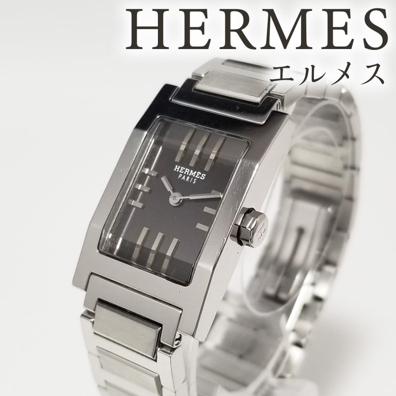 HERMES】エルメス レディース腕時計 タンデム クォーツ TA1.210 黒文字