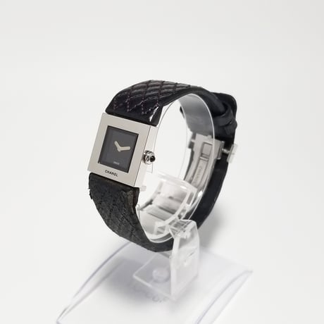 【CHANEL】シャネル 腕時計 マトラッセ クォーツ H0116 黒文字盤【電池交換済】
