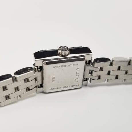 【GUCCI】グッチ 腕時計 Gフレーム クォーツ 128.5 スクエア【電池交換済】