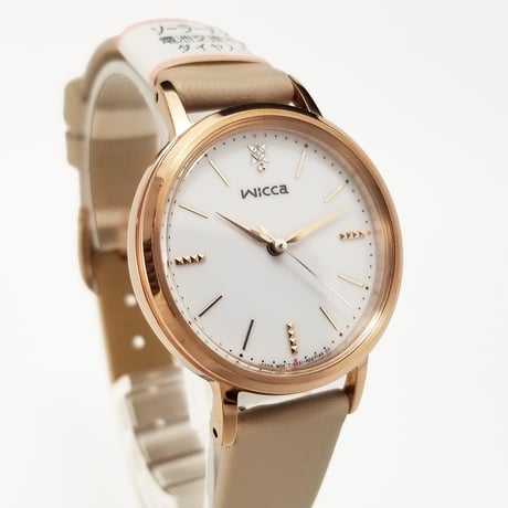 【CITIZEN】新品同様 シチズン wicca ウィッカ 腕時計 ソーラー E031-R011898 ダイヤ