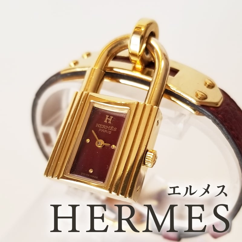 エルメス  ケリーウォッチ　赤xゴールド　電池交換済 エルメス ケリーウォッチ 赤xゴールド 電池交換済