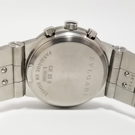 【BVLGARI】ブルガリ 腕時計 ディアゴノ スポーツ クロノグラフ ブラック文字盤 クォーツ CH35S 訳あり品【電池交換済】