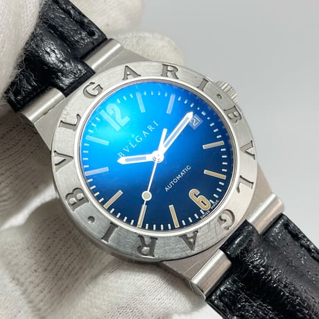【BVLGARI】ブルガリ 腕時計 ディアゴノ 自動巻き AT LCV35S ブラック文字盤 デイト