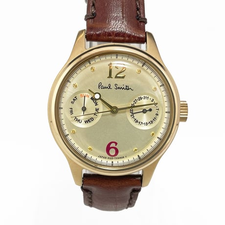 【Paul Smith】ポールスミス 腕時計 クォーツ 6325-S087333 デイデイト 稼働 ボーイズサイズ【電池交換済】
