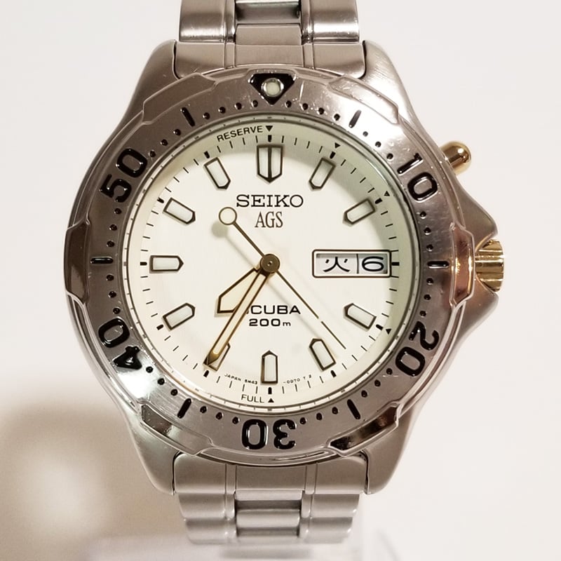 SEIKO】セイコー メンズ腕時計 スキューバ 200m AGS 5M43-0C30 キネテ