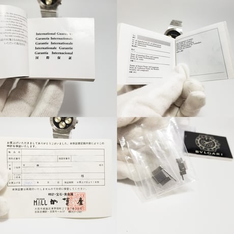 【BVLGARI】ブルガリ 腕時計 ディアゴノ スポーツ クロノグラフ ブラック文字盤 クォーツ CH35S 訳あり品【電池交換済】