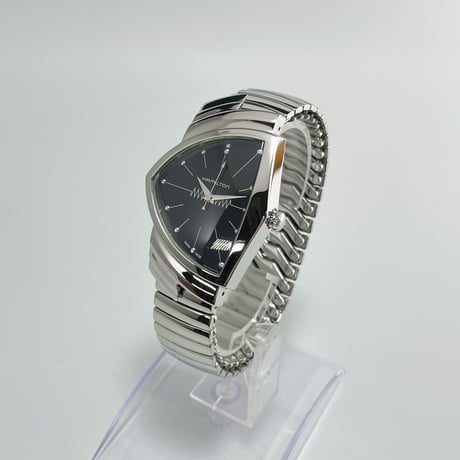 【HAMILTON】ハミルトン 腕時計 ベンチュラ クォーツ H24411232 黒文字盤 美品