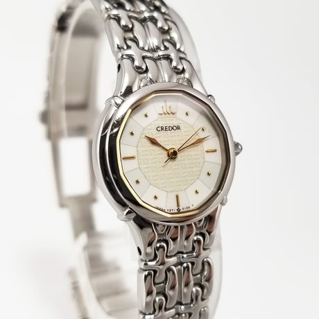 【SEIKO】セイコー 腕時計 CREDOR クレドール クォーツ 稼働品 白文字盤 3針 7371-5030