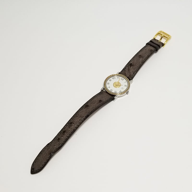 HERMES】エルメス レディース腕時計 セリエ オーストリッチ クオーツ