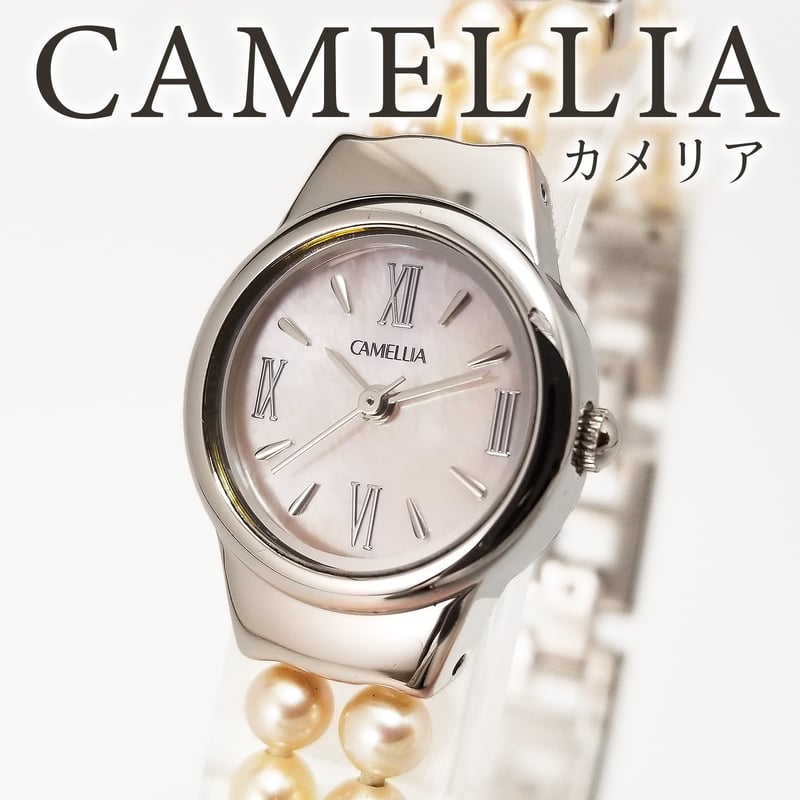 CAMELLIA】カメリア レディース腕時計 パール シェル文字盤 クォーツ